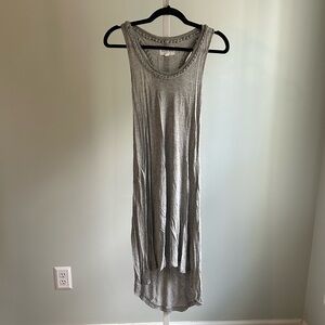 Olive + Oak Gray Braided Hi-Lo Sleeveless Dress